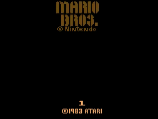 Mario Bros. title screen for Atari 2600